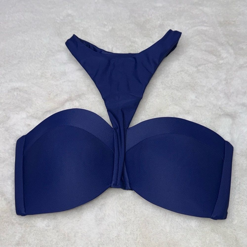 MIKOH Padded Bandeau High Neck Bikini Top Size Small